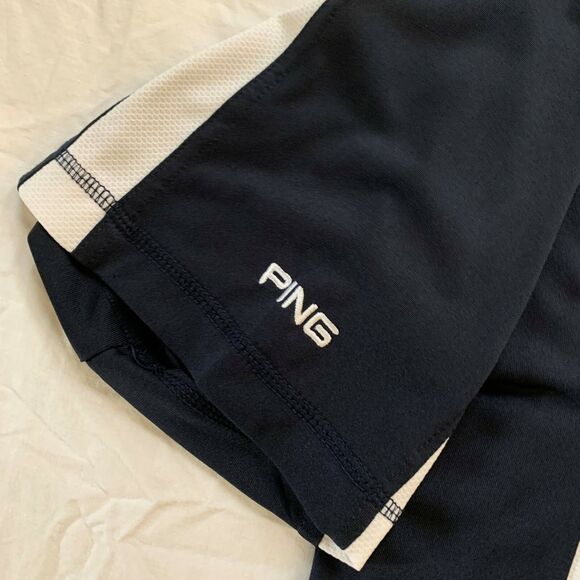 PING Mens Performance Polo Size Medium Golf Illinois Logo Gorpcore Short Sleeve - Picture 4 of 5